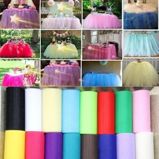 6" 100Yard Tulle Fabric Roll Spool Wedding Bow Decor DIY Tutu Skirt Medium Tulle