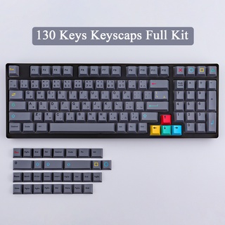 GMK 8001 PBT Keycap, 129 Keys keycaps Cherry Profile DYE-SUB Personalized GMK Striker Keycaps For Mechanical Keyboard/Game mechanical keyboard