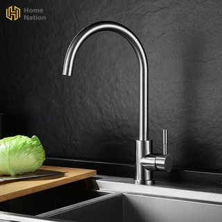 HN 304 Stainless Steel Kitchen Faucet 360° Flexible Swivel Spout Sink Faucet Anti-Rust