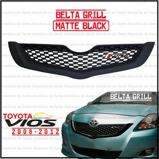Toyota Vios 2008-2012 Belta Grill (2nd Generation) Matte Black With TRD Chrome Grill Emblem