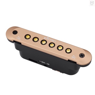 T❤T JUSTPRO JC-A1 Guitar Sound Hole Coil Pickup with Microphone with Mic and Volume Control for 39/40/41/42inch Folk Guitar