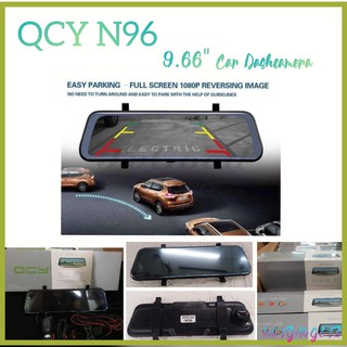 QCY N96 10" Car DVR, Dash Cam Mirror Rear View Mirror Camera