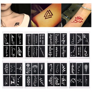 Body Art Paint Stencil Temporary Henna Tattoo Stencil Gifts Templates Decal DIY