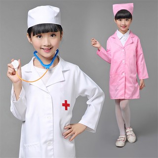 Halloween Children Cosplay for Girls Nurse Costumes Boys Doctor Uniform Clothing Set Performance Hospital Clothes Wear