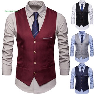 Promotion Plus Size Formal Men Solid Color Suit Vest Single Breasted Business Waistcoat