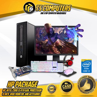 HP PACKAGE INTEL CORE I3 4TH 4GB 250GB 19 INCHES WIDE MONITOR with 512MB VIDEOCARD