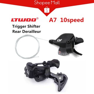 LTWOO A7 10 Speed Rear Derailleur+Trigger Right Shifter lever with Optical Gear Display