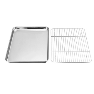 ┋Oil Drain Grilled Cooling Rack Oven Tray Food Cooker Stainless Steel Baking