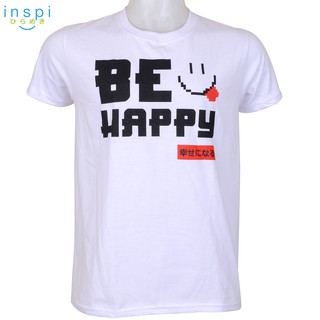 INSPI Tees Be Happy Graphic Tshirt in White