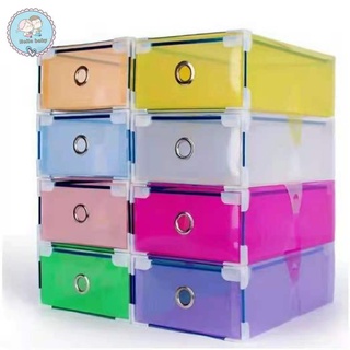 Colorful And Foldable Shoe Box Storage Organizer