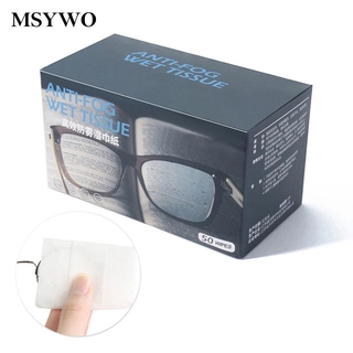 msywo07 Lens Cleaning Wipes Anti Fog Glass Cleaners Anti Fog 5 for Eyeglass,Goggle Portable Latest