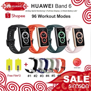 ※In stock! ※ Huawei Band 6 Smartband Sportband 24-Hour SpO2 Monitor 2 Weeks Battery Life 96 Sport Mo