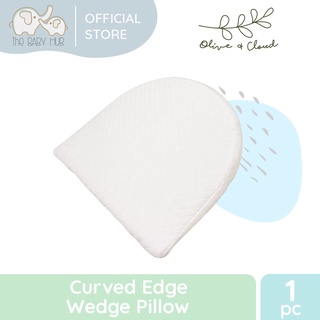 Olive And Cloud Wedge Pillow