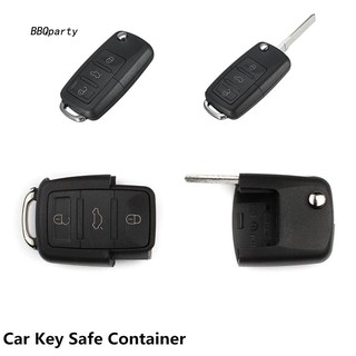 AZX_Portable Car Key Style Safe Compartment Container Secret Hollow Storage Case (4)