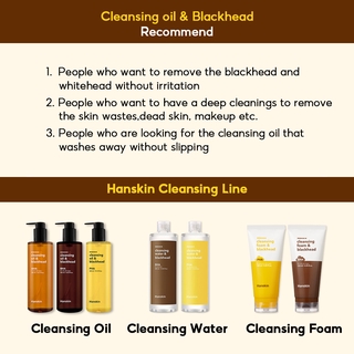 HANSKIN Cleansing Oil & Blackhead 300ml #3Types (9)