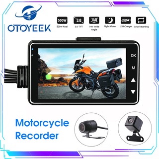 【Ready Stock】▲⊙▣OTOYEEK 720P Motorbike Dash Cam Night Version 3” LCD Motorbike Recorder Camera DVR w