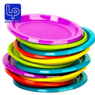 12-pcs 9inches Disposable Round Party Plastic Plates