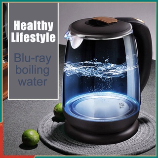 Electric Kettle 1.8L Fast Hot boiling Water Kettle Glass Blue Light Teapot Intelligent