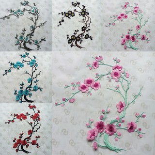 Plum Blossom Flower Applique Embroidery Patch Sticker DIY