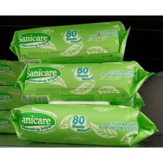 Sanicare cleansing wipes 80sheets (1pack only)