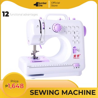 READY STOCK Portable Sewing Machine Mini Household Electric Sewing Machine 12 Stitches for Beginner