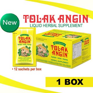 TOLAK ANGIN Herbal Mint Honey per BOX [12sachetsx15ml] with FREEBIE (1)