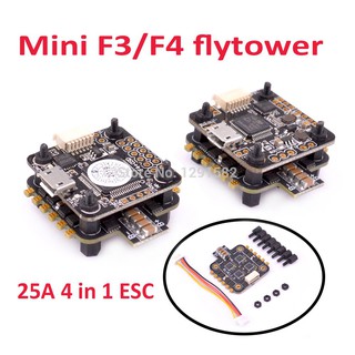 Mini F3 / F4 Flytower Flight control Integrated OSD Built-in 5V 1A BEC / 25A 4 in 1 ESC 2-4S Support