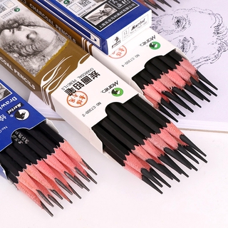 DKM 14 Types Drawing Pencil Set Wooden Professional Art Supplies Hard/Medium/Soft Sketch Charcoal Pencils Art Painting Stationery