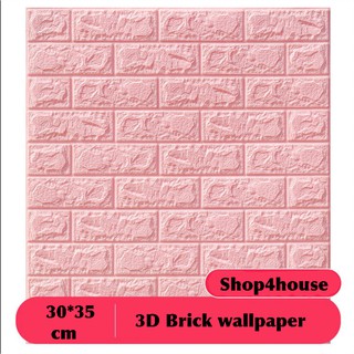 3D Brick Wallpaper 30*35cm Cropable Wallpaper Self-adhesive Waterproof