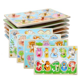 CiCi Kids 3D Wooden Puzzles Cartoon Montessori Toys Jigsaw Puzzle Educational Toy Baby Blocks