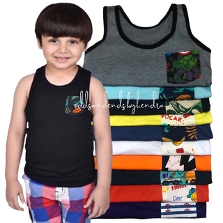 Little Boy's Sando with Printed Pocket (4-5 yrs old)