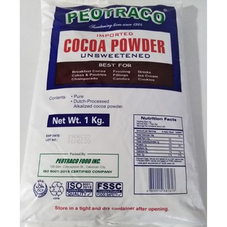 Peotraco Imported Cocoa Powder unsweetened 1 kilo