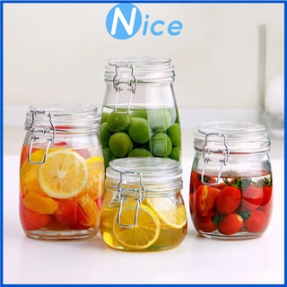 N383-Glass airtight jars, grain storage jars, storage bottles, tea and honey bottles