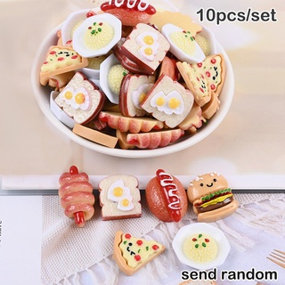 10pcs Mixed Food Bread and Pizza Simulation Toys
