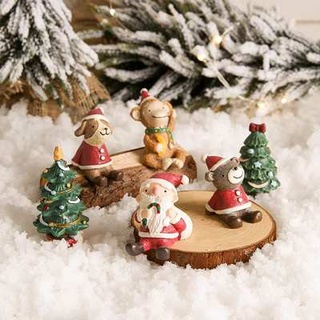 Plum bedroom Christmas elk ornaments desktop Santa Claus deer sculpture kindergarten decoration new