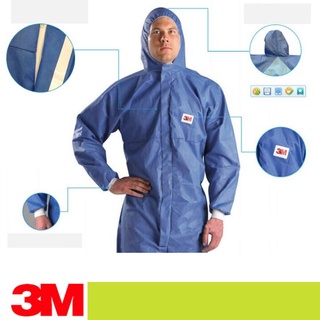✎1PCS 3M 4532+ Disposable Zipped Overalls Protective Hooded Coverall Work Lab Painting
