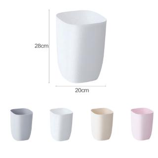 Scandinavian style trash can solid color, bathroom trash can, bedroom powder room, kitchen, home office-durable (7)