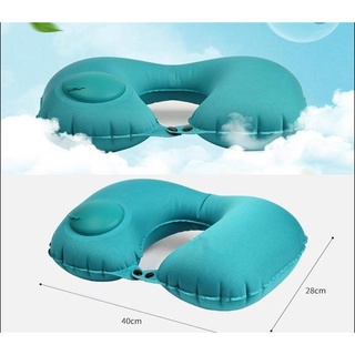 Inflatable U Shaped Air Pillow Foldable Support Head Neck Pillow TRAVEL PILLOW