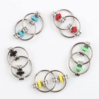 【IN STOCK】Bicycle Chain Fidget Metal Hand Spinner Key Ring Sensory Toy Stress Relieve Fad
