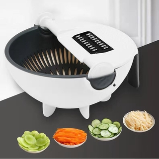 Multifunction Vegetable Cutter With Drain Basket Vegetables Chopper Slicer Grater Kitchen Tools