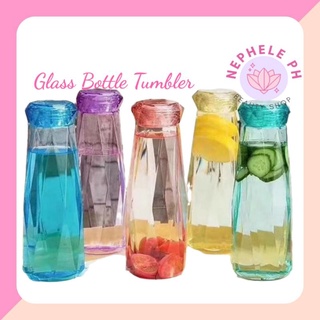 Diamond Thick Glass Water Bottle Tumbler 500ml