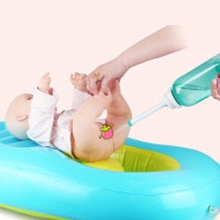 Portable Inflatable Baby Folding Wash Ass Tub Infant Shampoo Hair Washing Tray Tub with Hand Pump