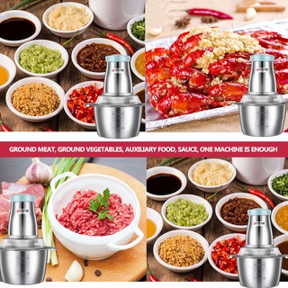 220V/2L Stainless Electric Meat Grinder Stainless Steel Food Processor Electric Meat Mincer Household Food Processors Electric Chopper (2)