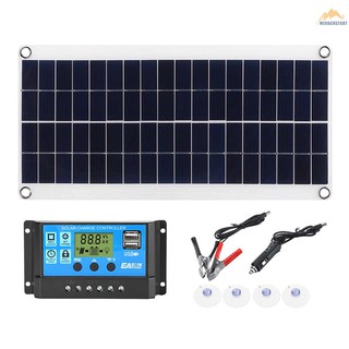 Dual USB Solar Panel Charger & Controller Portable Solar Cell with Battery Intelligent Regulator Waterproof Solar Battery Chargers USB Solar Panel Power Bank For Phone Car Charger Outdoor Camping LED Light Battery Double USB Interface Solar Panel