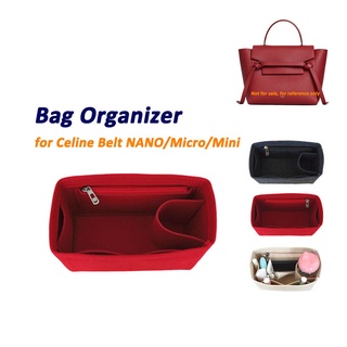 [Felt·Bag in bag]Bag Organizer for Belt NANO/Micro/Mini, Purse Organizer Insert, Purse Insert, Purse Organizer