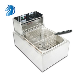 ▬▽Electric Fryer Automatic 6L Fish and Chips Fryer Commercial Stainless Steel Deep Fryer MachinePra