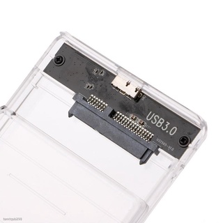 ▦□Wili❃ 2.5" USB 3.0 SATA HDD Hard Disk Drive External Enclosure Full Transparent Case