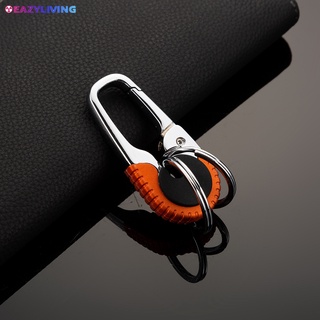 【EL】Metal Car Keychain Key Holder Keyring Men's Key Chain Ring Auto Accessories (7)