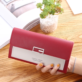 Korean Fashion Women Ladies Wallet Long Wallet Three Fold