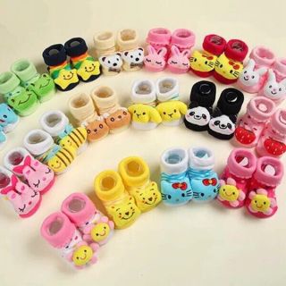 3 Pairs 3D Cute Cartoon Baby Socks 0-12months Shoe Socks